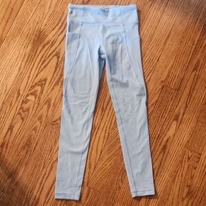 Athleta Light Blue Stash Your Treasures Leggings, Girls 8